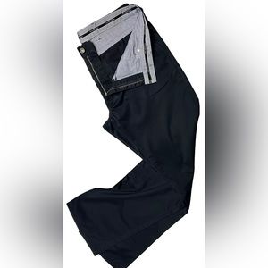 ERMENEGILDO ZEGNA MEN’S SIZE 38”W 100% COTTON NAVY BLUE FLAT-FRONT 5-POCKET PANT